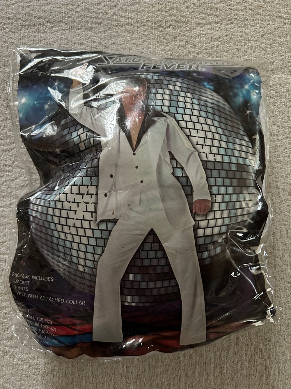 Men's White Disco Suit - Classic 1970s Style Saturday Night Fever.